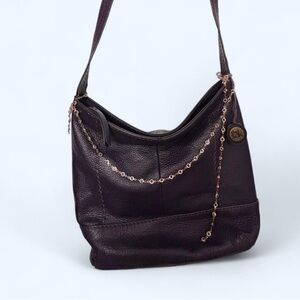 The Sak Dark Purple Leather Shoulder Bag